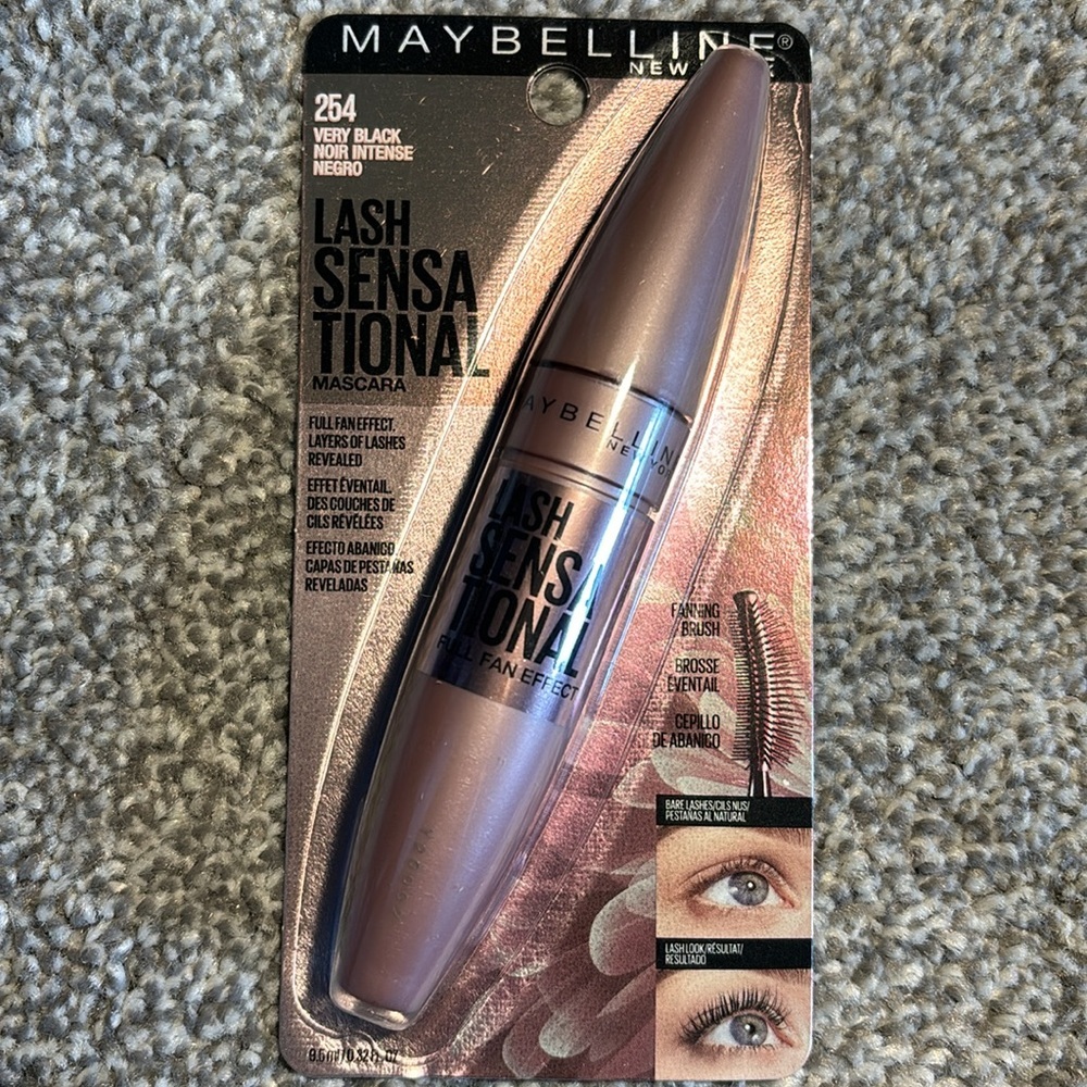 MAYBELLINE 254 very black mascara LASH SENSATIONAL®
WASHABLE MASCARA - Picture 3 of 9